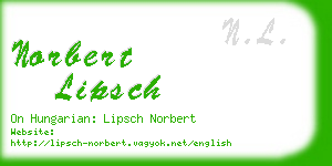norbert lipsch business card